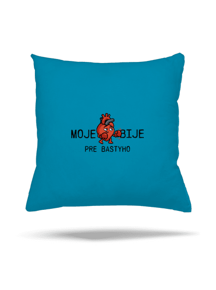 Moje srdce bije vankúš Blue Turquoise