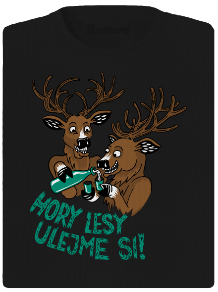 Hory lesy ulejme si dámske športové tričko Black