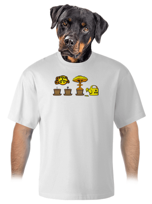 Atom bloom unisex tričko oversized White