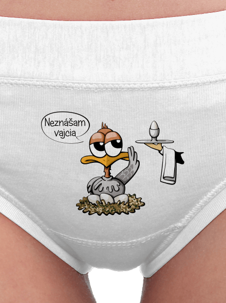 Neznášam vajcia dámske nohavičky White