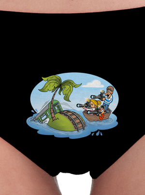 Ostrov železnice dámske nohavičky Black