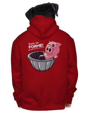 Vo forme pánska mikina na zips Red