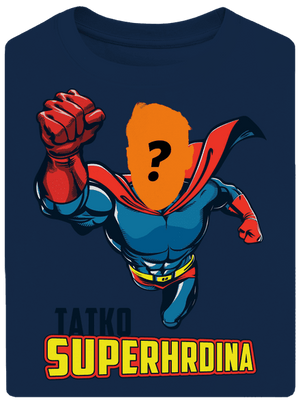 Tatko superhrdina unisex tričko oversized Midnight Blue