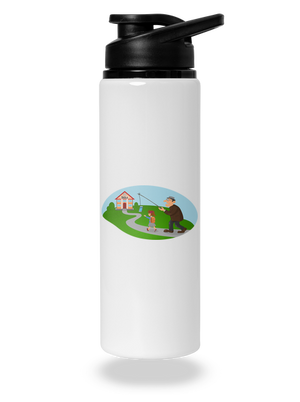 Naspäť do školy flaša na vodu White