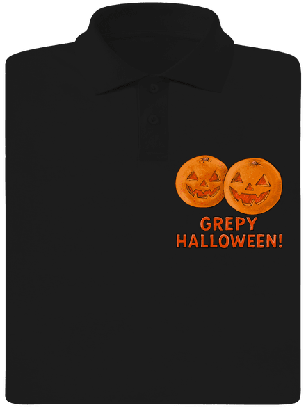 Grepy Halloween pánska polokošeľa Black