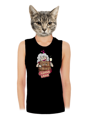 Osudová láska dámske tielko voľné Black