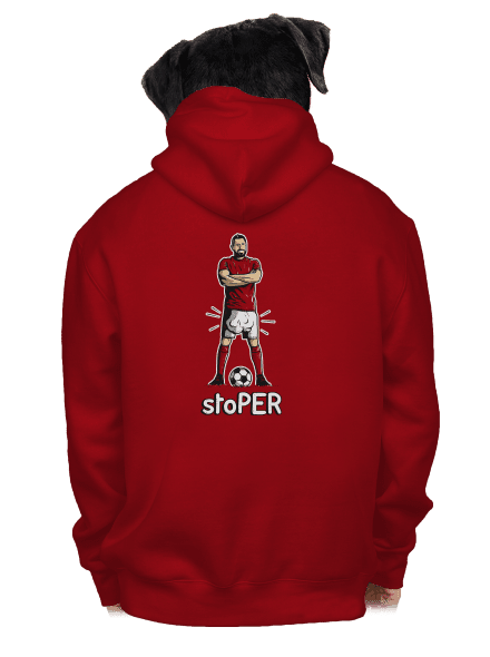 Stoper pánska mikina na zips Red