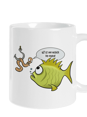 Ryba a dážďovka klasický hrnček White