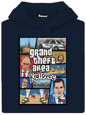 Královec pánska mikina klokanka Navy