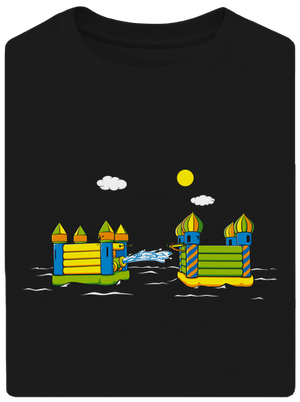 Dobytie hradu unisex tričko oversized Black