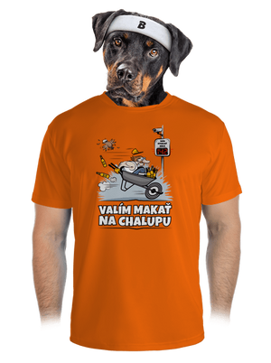Valím na chalupu pánske športové tričko Neon Orange