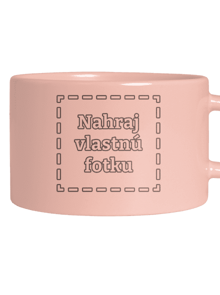 Vlastná potlač hrnček makronka Pink Macaron