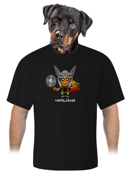 Ventiláthor unisex tričko oversized Black