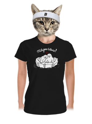 Milujem túlenie dámske športové tričko Black