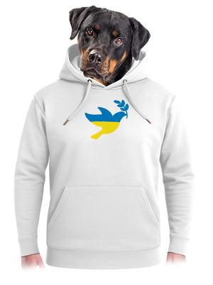 Ukrajina - Holubica obrys unisex mikina premium Snowwhite