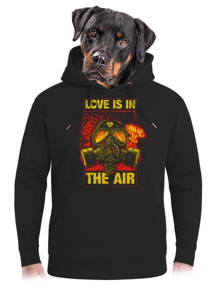 Love is in the Air unisex mikina premium Dark Black
