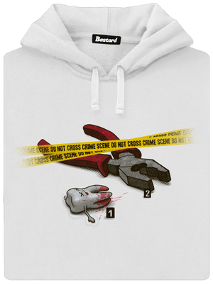 Zúbkovražda dámska mikina klokanka White