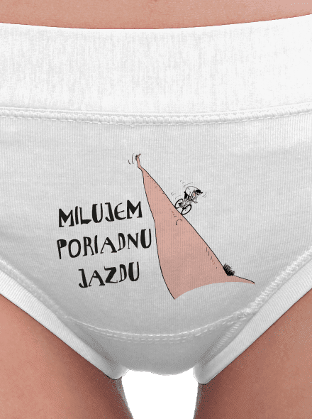 Milujem jazdu dámske nohavičky White