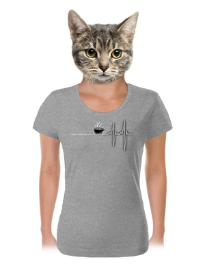 Coffee help dámske tričko Dark Gray Melange