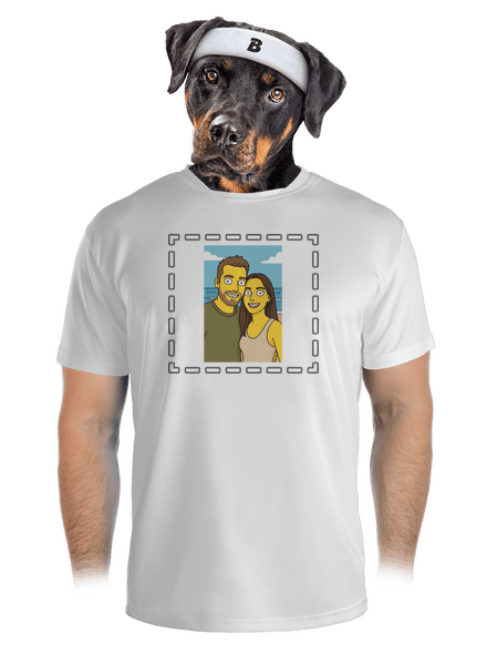 Simpsonovi z vlastnej fotky pánske športové tričko White