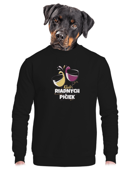 Klub riadnych pičiek unisex mikina bez kapucne Black