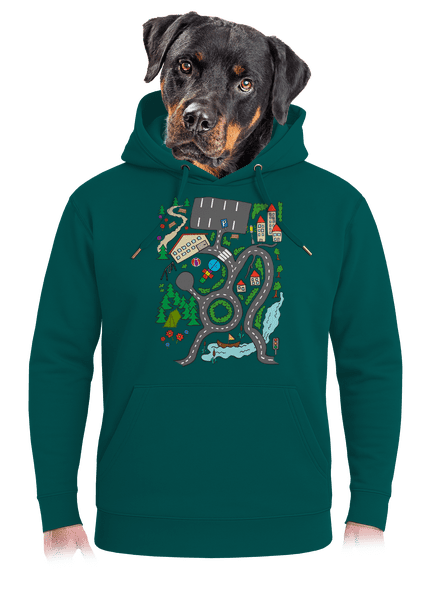 Cesta unisex mikina premium Emerald Green