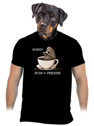 V presse pánske tričko Black