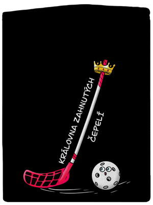 Kráľ zahnutých čepelí - florbal dámska mikina na zips Black