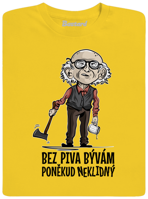 Neklidný bez piva pánske tričko Gold