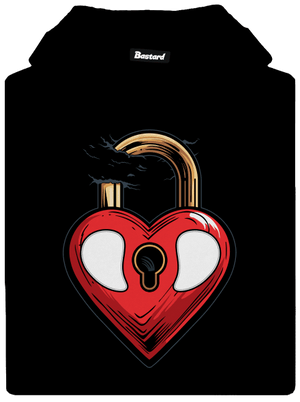 Zámok lásky dámska mikina klokanka Black