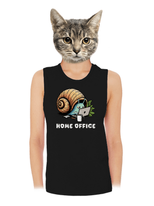 Slimákov home office dámske tielko voľné Black