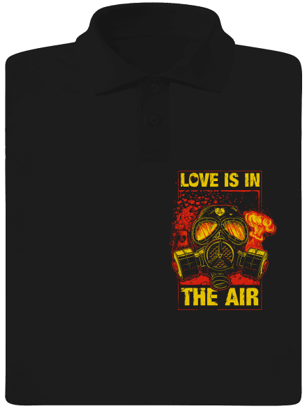 Love is in the Air pánska polokošeľa Black