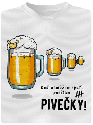 Pivečka pánske športové tričko White
