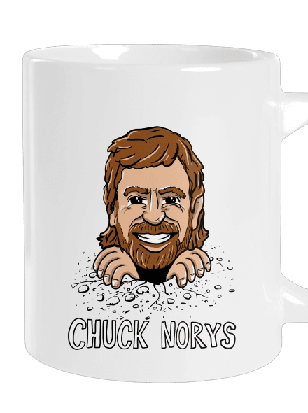 Chuck Norys veľký hrnček White