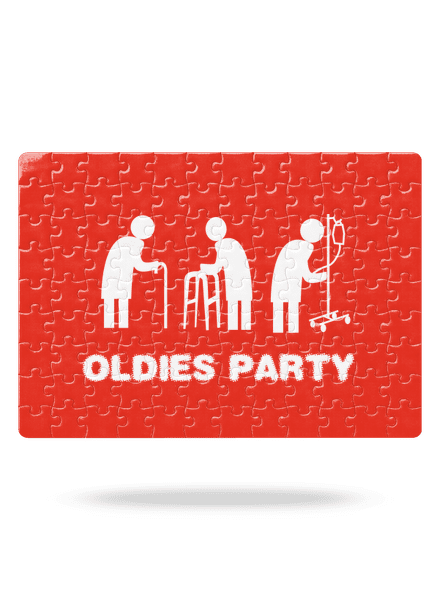 Oldies party puzzle White
