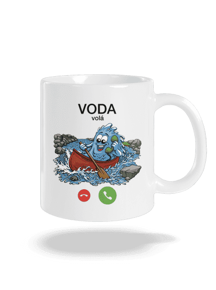 Voda volá klasický hrnček White