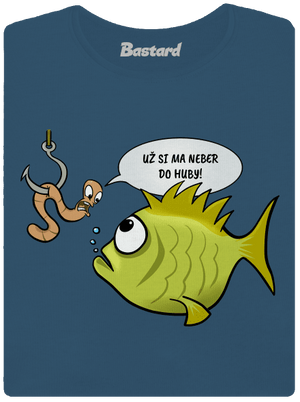 Ryba a dážďovka dámske tričko prémium Petrol Blue