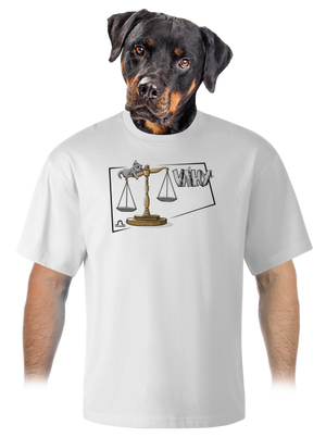 Mačací horoskop: Váhy unisex tričko oversized White