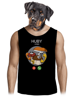 Huby volajú pánske tielko Black