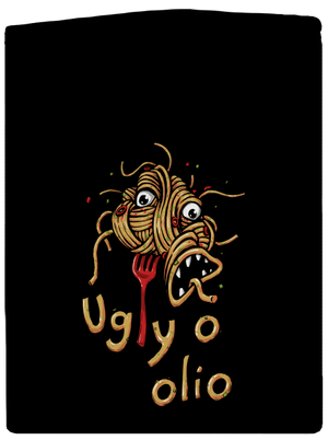 Ugly o olio pánska mikina na zips Black