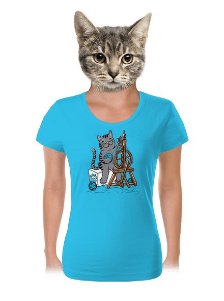 Mačka pradie dámske tričko Blue Atol