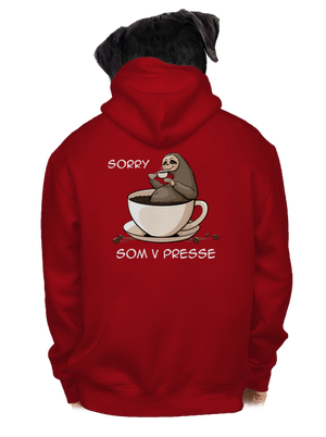 V presse pánska mikina na zips Red