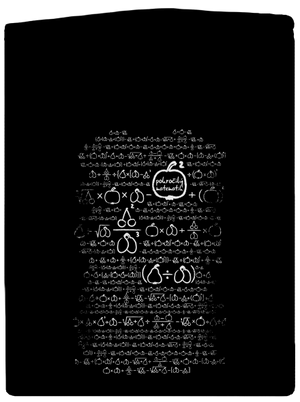 Matematik pánska mikina na zips Black