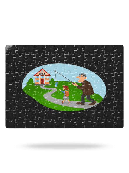 Naspäť do školy puzzle White