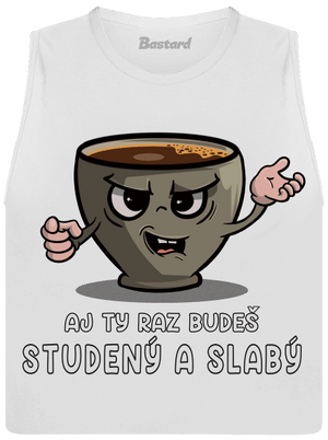 Studená káva dámske tielko voľné White