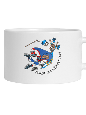 Tvrdo za víťazstvom hrnček makronka White