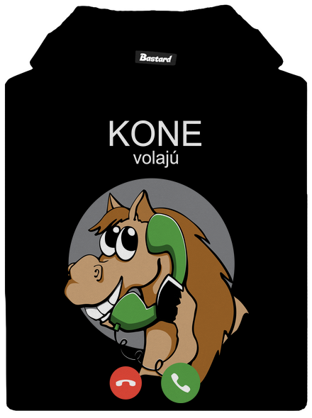 Kone volajú detská mikina klokanka Black