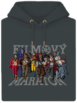Filmový maratón unisex mikina premium Charcoal