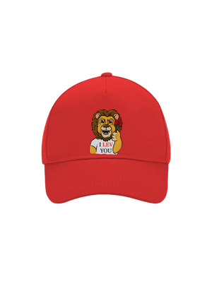 I lev you šiltovka baseballka Classic Red