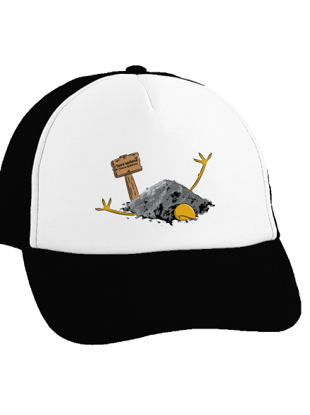 Sova spálená šiltovka truckerka Black cap